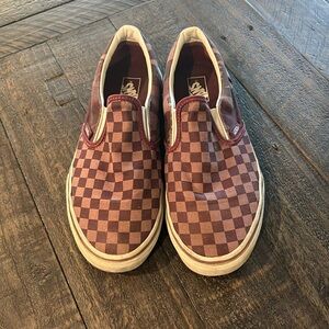 VANS CHECKERBOARD CAMO POMEGRANATE SIZE 6.5 WOMEN BUNDLE2SAVE